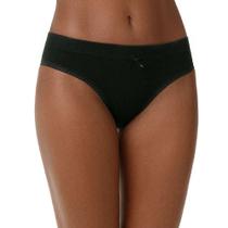 Calcinha Biquíni Jacquard sem Costura Preto Zee Rucci