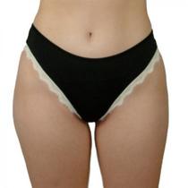 Calcinha Biquíni Microfibra e Renda Preta DelRio Conforto Diário Calcinha Biquíni Microfibra e Renda Preta DelRio Conforto Diário