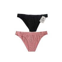 Calcinha Biquíni Preto e Rosa Basic+ Sem Costura