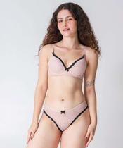 Calcinha Biquíni Renda Rosa-47140