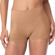 Calcinha Boxer Cós Alto sem Costura Areia Zee Rucci