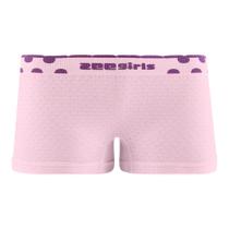 Calcinha Boxer Jacquard Infantil Cós de Bolinha sem Costura Rose Balé Zee Rucci