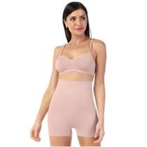 Calcinha Boxer Modeladora Alta Sem Costura Rosa - Zee Rucci