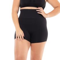 Calcinha Boyshort Modeladora Feminina Sem Costura Cintura Alta Média Compressão Modela e Reduz Lisa