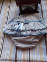 Calcinha bunda Rica cinza veste baby de 3/6 meses