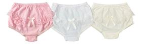 Calcinha Bunda Rica Com Renda E Laço Kit Com 3 Peças 1087