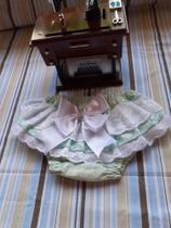 Calcinha bunda Rica verde veste baby de 3/6 meses