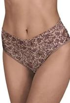 Calcinha Calça Cavada Firantela DeMillus 26642 Em Elastano Cós Sem Elástico Bege Rosado Tam. P ao XG