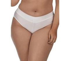 Calcinha Calça Cavada Gallard DeMillus 26064 Elastano Cós Sem Elástico Branca Tam. EG e XG Plus Size