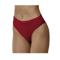 Calcinha Calça Cavada Pele de Seda DeMillus 26826 Em Microfibra Elástica Carmim Tamanhos P ao XG