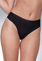 Calcinha Calça Cavada Pele de Seda DeMillus 26826 Em Microfibra Elástica Preto Tamanhos P ao XG