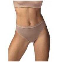 Calcinha Calça Cavada Pele de Seda DeMillus 26826 Microfibra Elástica Cor Bege Tamanhos P ao XG