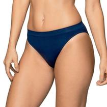 Calcinha Calça Cavada Ultraleve DeMillus 56300 Tamanho Único Veste ME, GR e EG Sem Costuras Marinho