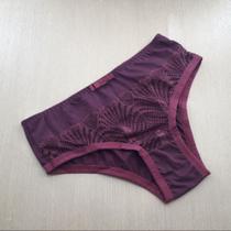Calcinha Calça Microfibra e Renda