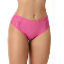 Calcinha Calçola Helena modelo cintura alta confortável com detalhe de renda Calcinha Calçola Helena modelo cintura alta confortável com detalhe de renda