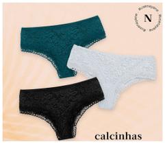 Calcinha calecon em renda - nayane ca43 - branca