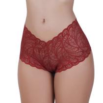 Calcinha caleçon short de renda tanga feminina - SHORTINHO CALEÇON