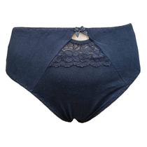 Calcinha Cavada Rendinha Cotton Plus Size