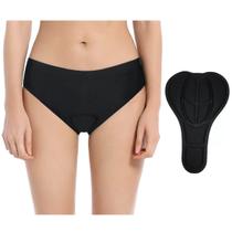 Calcinha Ciclismo Bicicleta Preta Florida Forro Espuma D80