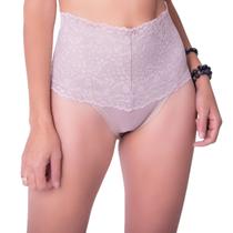 Calcinha Cinta Modeladora Cintura Alta Com Renda Biobela