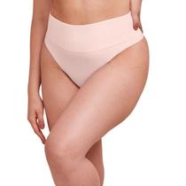 Calcinha Cintura Alta Fio Dental Em Microfibra Canelada Coleção Free HOPE Lingerie - Ref. S33010