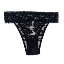 Calcinha Cintura Alta Renda Preta Basic+ Confortável Calcinha Cintura Alta Renda Preta Basic+ Confortável
