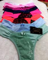 Calcinha com renda fio conforto kit com 3