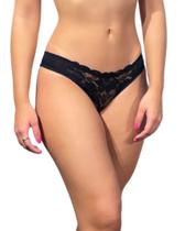 Calcinha Com Renda Frontal e Microfibra Modelo Biquíni Calcinha Com Renda Frontal e Microfibra Modelo Biquíni
