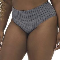 Calcinha Comfort Jacquard Listrado Sem Costura Plus Size