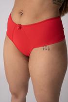 Calcinha Conforto Vermelha Fio Duplo Deluxe Lingerie