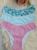 Calcinha coton estampada tradicional