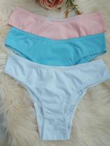 Calcinha coton lisa tradicional