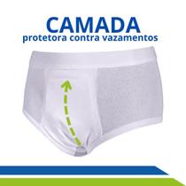 Calcinha Cueca Incontinência Urinária Roupa Íntima Absorvente Escapes Reutilizável Unissex Adulto Id