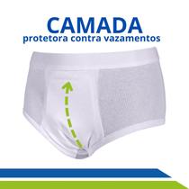 Calcinha Cueca Incontinência Urinária Roupa Íntima Absorvente Escapes Reutilizável Unissex Adulto Idoso