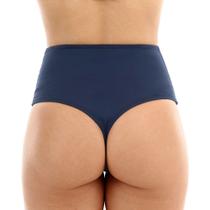 Calcinha de biquíni avulsa hot pants sunkini fio dental lateral larga cintura alta retrô forrada