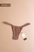 Calcinha de Biquíni Bronze Fio Conforto Canelado Ranhura Ralu (Ref.: 37724) Calcinha de Biquíni Bronze Fio Conforto Canelado Ranhura Ralu (Ref.: 37724)