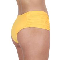 Calcinha de biquini cintura alta borboleta sunquíni lateral larga drapeada moda praia proteção UV+50