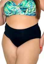 Calcinha de Biquíni Cintura Alta Fio Duplo Normal/Plus Size