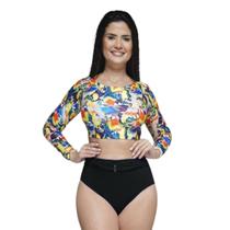 Calcinha de biquini cintura alta plus com detalhe