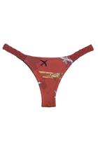 Calcinha de Biquíni de Tranças Estampada