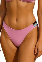 Calcinha de Biquíni Feminino Liso Fio Duplo e Tiras Laterais