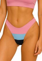 Calcinha de Biquíni Feminino Tri-color Fio Duplo e Asa Delta Calcinha de Biquíni Feminino Tri-color Fio Duplo e Asa Delta