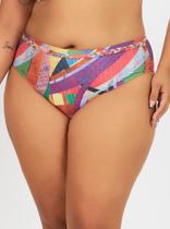 Calcinha de Biquíni Plus Size, Estampada, Tanga Média, Tams. 48 e 50