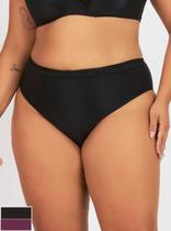 Calcinha de Biquíni Plus Size, Tanga Média, Preto, Tams. 50 e 52