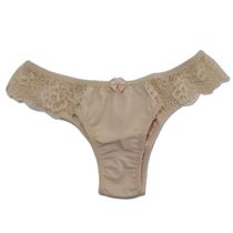 Calcinha de lingerie adulto avulsa microfibra renda lateral