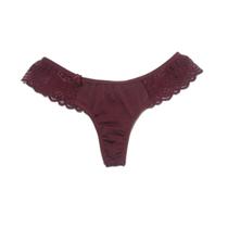Calcinha de lingerie adulto fio duplo com renda na lateral