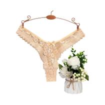 Calcinha De Renda De Cintura Baixa Para Mulheres, Respirável, Macia E Confortável, Lingerie Em
