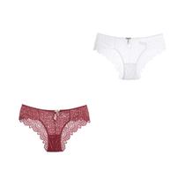 Calcinha de Renda Sexy com Cintura Baixa - Conjunto de 2 peças