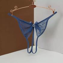 Calcinha de Renda Transparente com Abertura ElaShopp