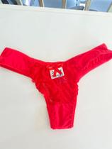 Calcinha de renda vermelha Calcinha de renda vermelha